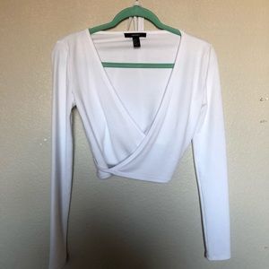 v-neck wrap long sleeve
